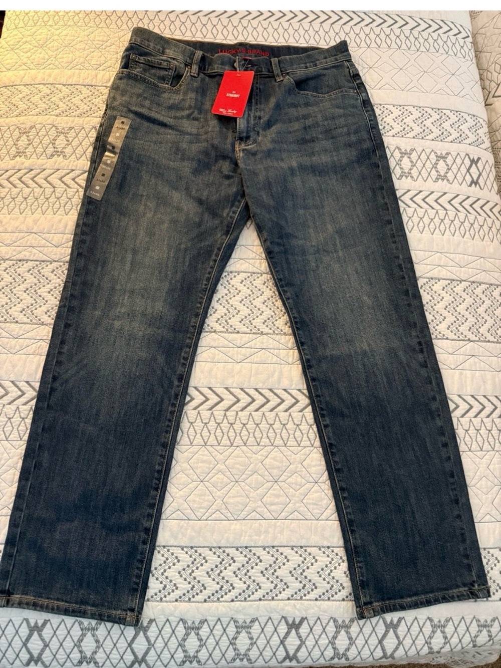 Lucky Brand Men's Straight Jeans in Dark Blue Wash